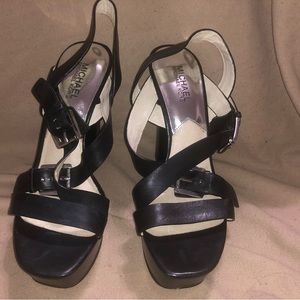 Michael Kors Black platform sandals size 9M